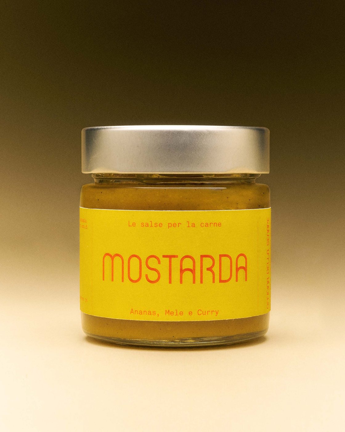 Vasetto di mostarda allo zenzero, mela e curry